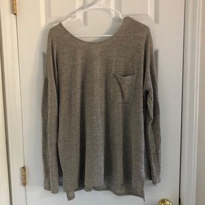 Brown Sweater with Back Detail